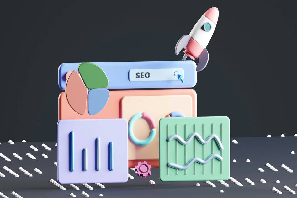About section image showing finance blog workspace